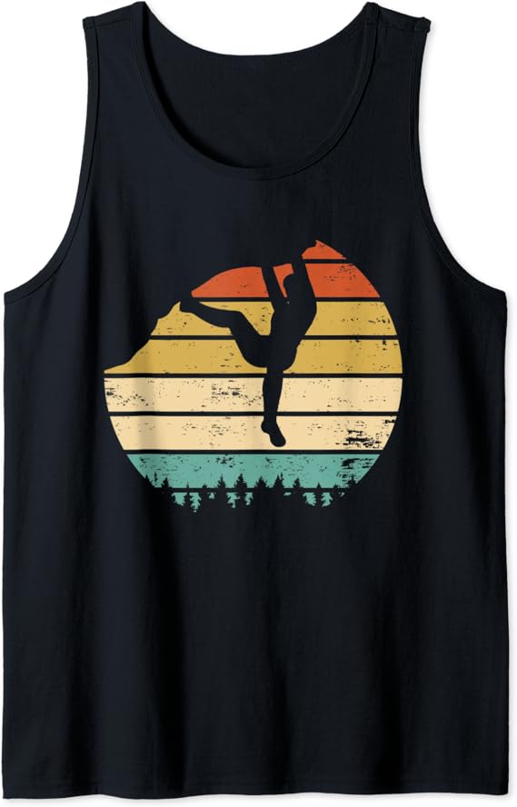 Vintage Rock Climbing Mountain Climber Retro Bouldering Tank Top